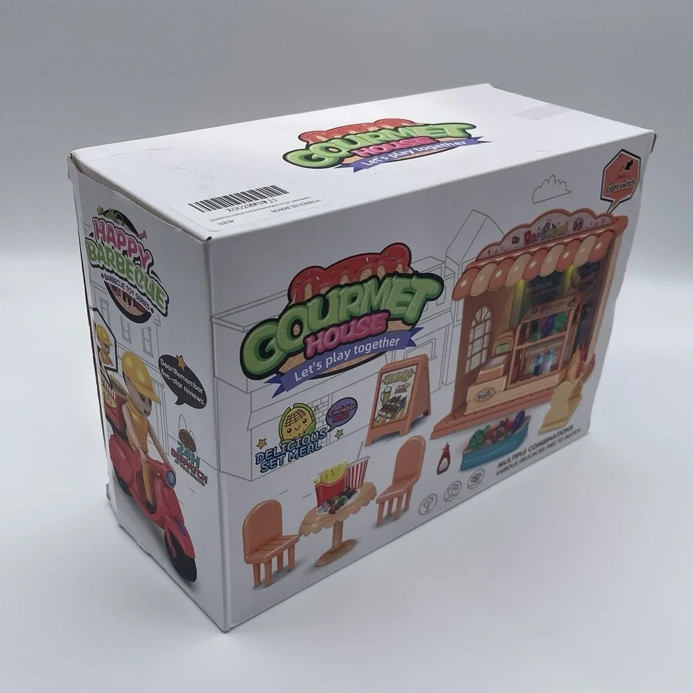 Gourmet House Kids BBQ Kitchen Market Toy Playset in Box